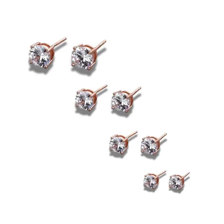 Hopeiset pyöreät zirkoniakorvakorut HM Koru