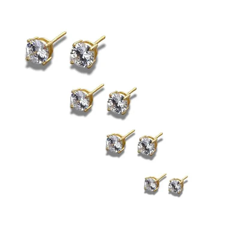 Hopeiset pyöreät zirkoniakorvakorut HM Koru