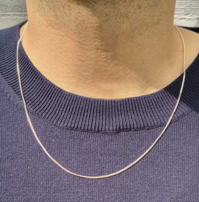 Hopeinen panssariketju 1,4 mm HM Koru