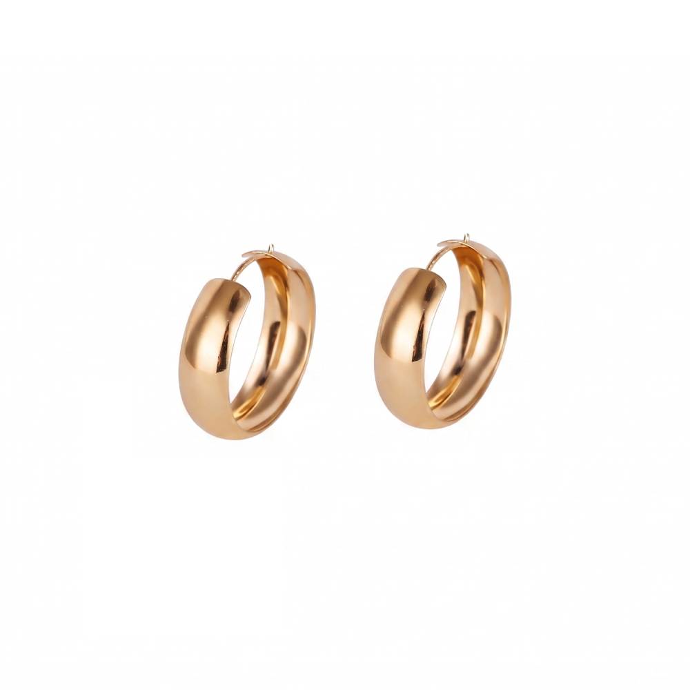 Kultaiset rengaskorvakorut 14K keltakulta 20 mm