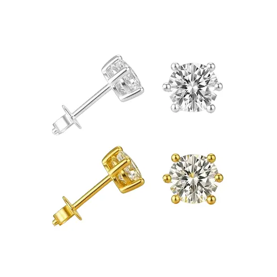 Hopeiset zirkoniakorvakorut kruunuistutus HM Koru