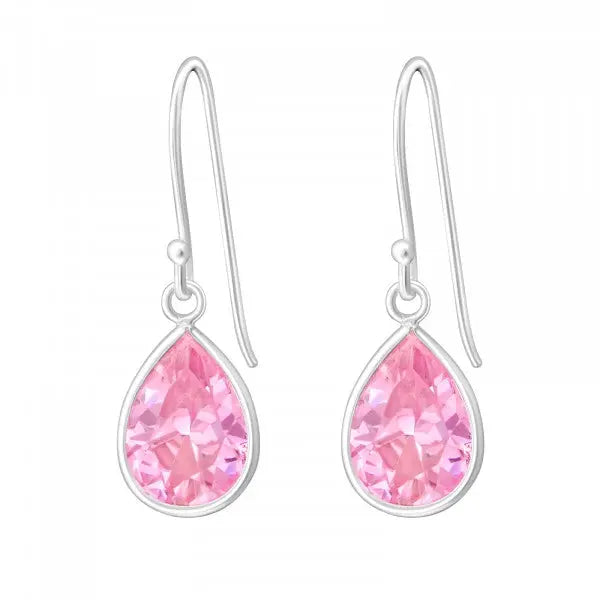 Hopeiset roikkuvat kovakorut pisara zirkonia HM Koru