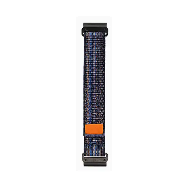 Sisu Knit Garmin Fenix joustava kangasranneke pikakiinnityksellä, sini-oranssi, 26 mm HM Koru