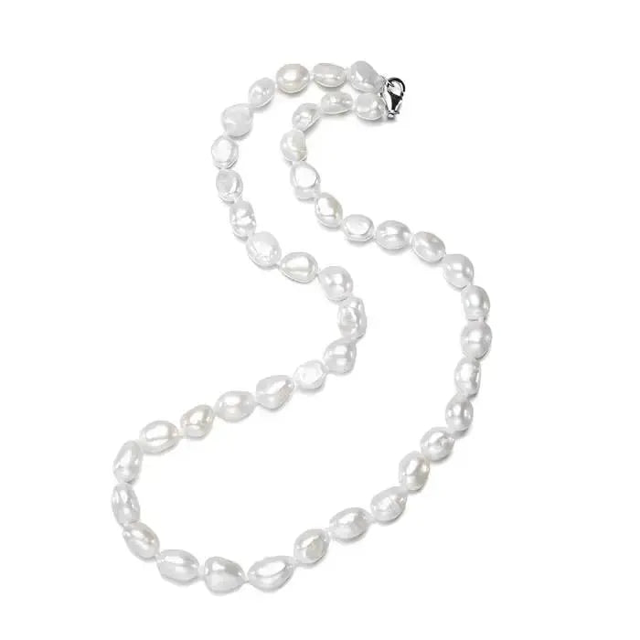 Helmikaulakoru 10 mm barokkihelmillä - helmikaulakoru