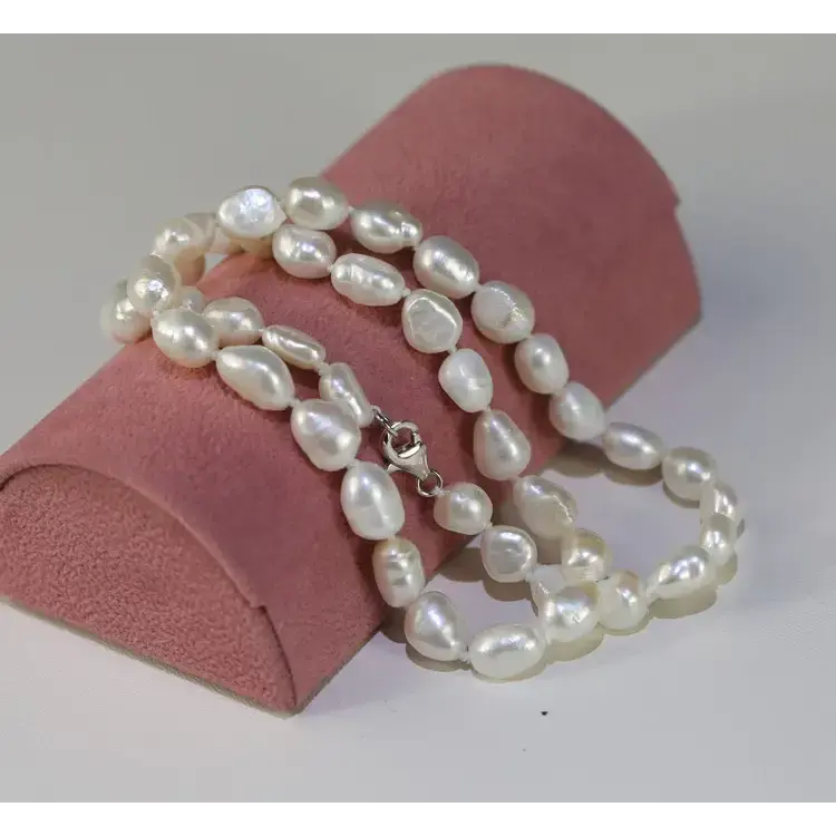 Helmikaulakoru 10 mm barokkihelmillä - helmikaulakoru