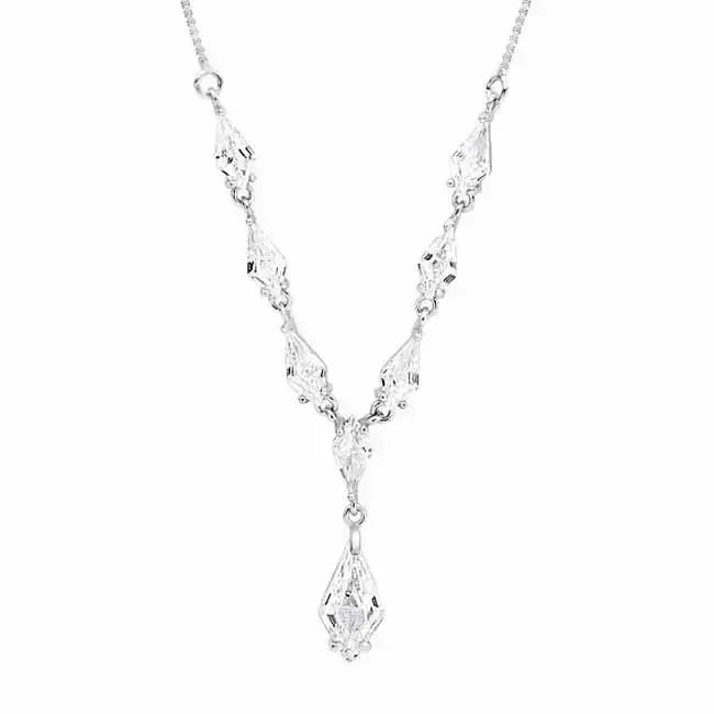 Hopeakaulakoru kirkkailla zirkoneilla - hopeakaulakoru