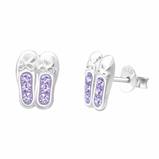 Hopeakorvakorut balettitossut lila - hopeakorvakorut