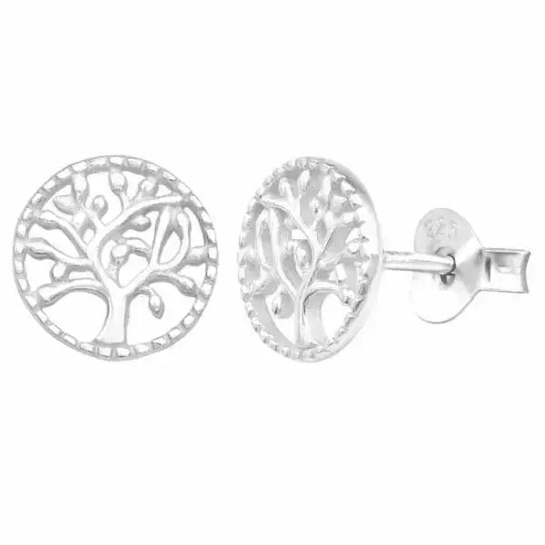 Hopeakorvakorut elämän puu - hopeakorvakorut