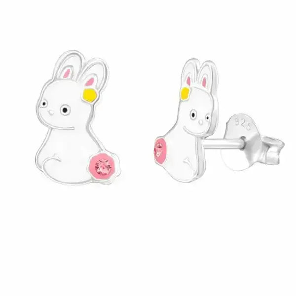 Hopeakorvakorut istuva pupu zirkoni - hopeakorvakorut