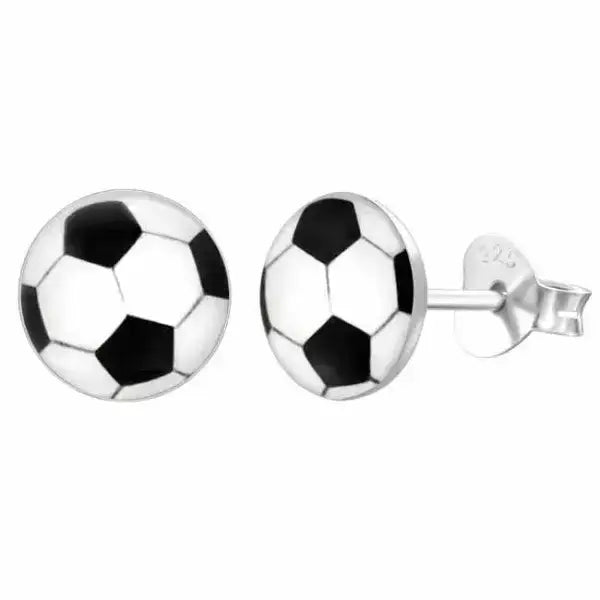 Hopeakorvakorut jalkapallo kohokuvio - hopeakorvakorut