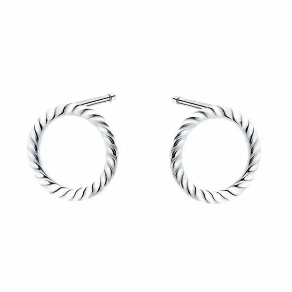Hopeakorvakorut kehä kierre - hopeakorvakorut
