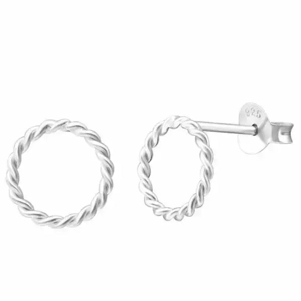 Hopeakorvakorut kehä kierteellä - hopeakorvakorut