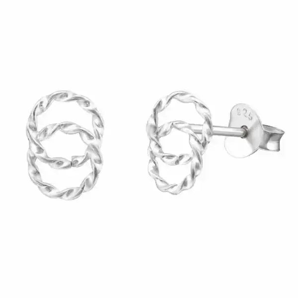 Hopeakorvakorut kierre kehät - hopeakorvakorut