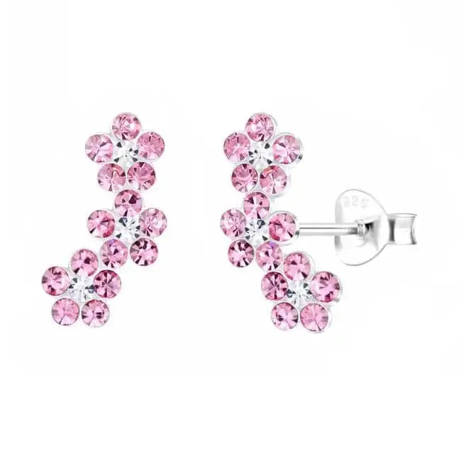 Hopeakorvakorut kolme kukkaa - hopeakorvakorut