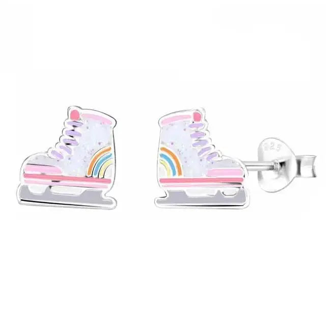 Hopeakorvakorut luistin pinkki - hopeakorvakorut