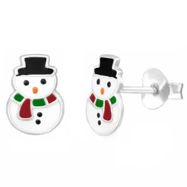 Hopeakorvakorut lumiukko - hopeakorvakorut