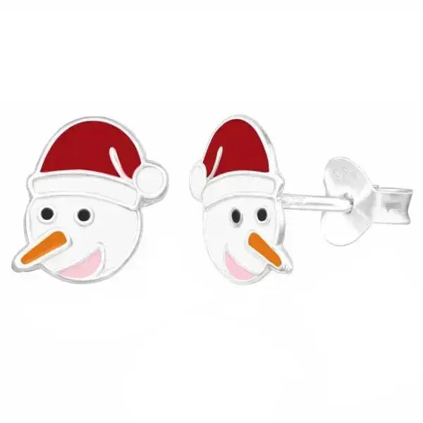 Hopeakorvakorut lumiukko tonttulakki - hopeakorvakorut