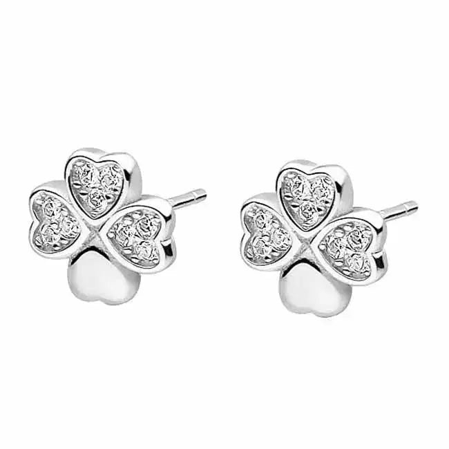 Hopeakorvakorut neliapila zirkoneilla - hopeakorvakorut