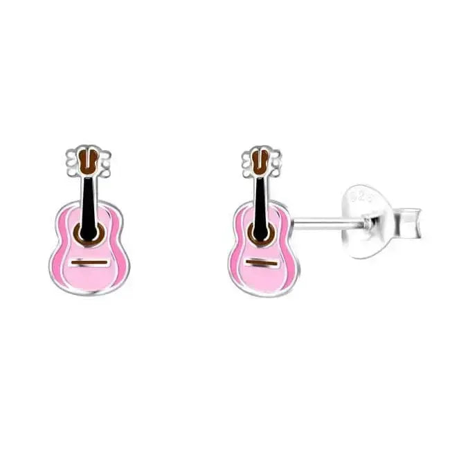 Hopeakorvakorut pinkki kitara - hopeakorvakorut