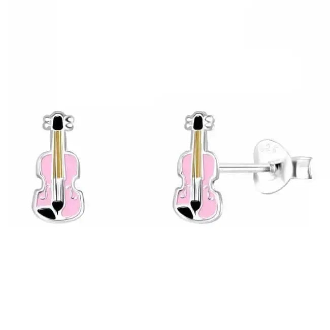 Hopeakorvakorut pinkki viulu - hopeakorvakorut