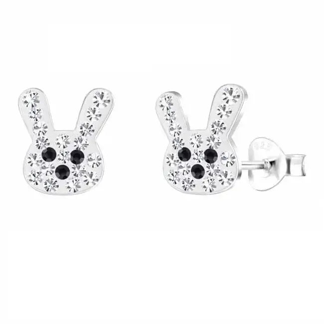 Hopeakorvakorut pupun pää zirkoneilla - hopeakorvakorut