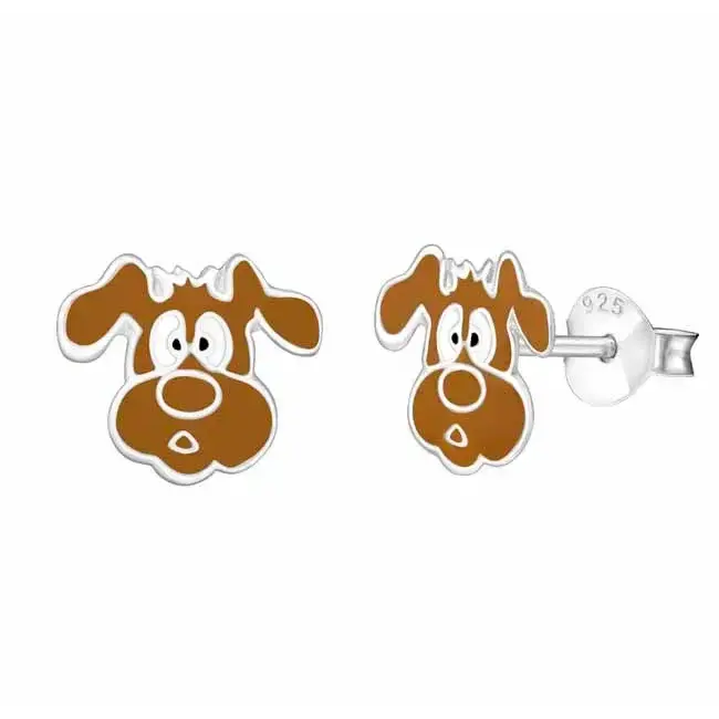 Hopeakorvakorut ruskea koira - hopeakorvakorut