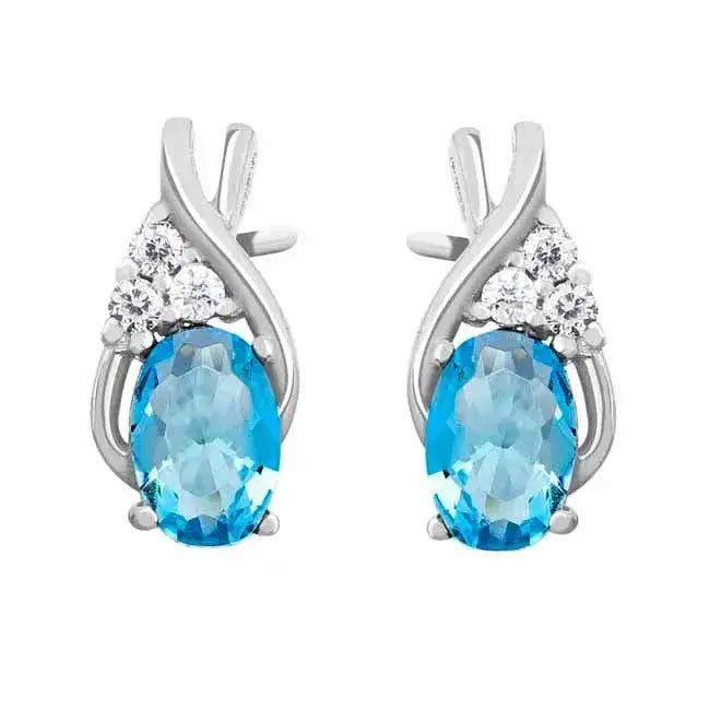 Hopeakorvakorut sininen zirkonia - hopeakorvakorut