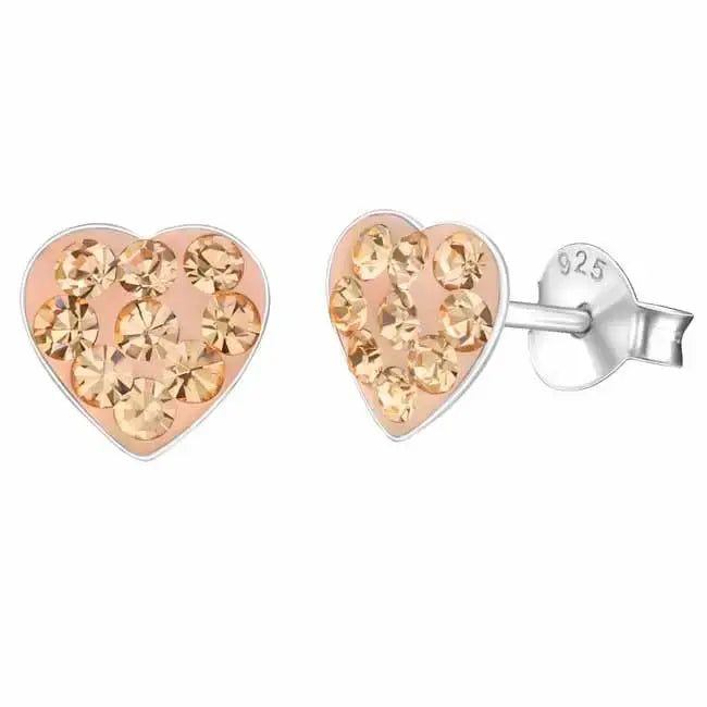 Hopeakorvakorut sydämet shampanja - hopeakorvakorut