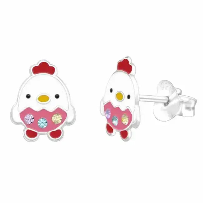 Hopeakorvakorut tipu kananmunankuoressa - hopeakorvakorut