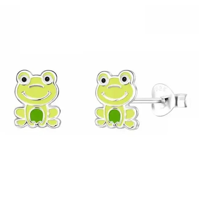 Hopeakorvakorut vaaleanvihreä sammakko - hopeakorvakorut