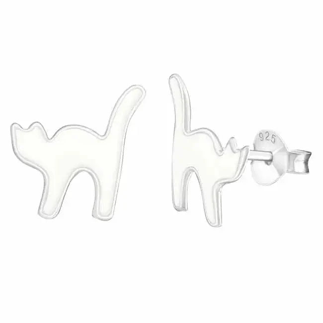 Hopeakorvakorut valkoinen kissa HM Koru