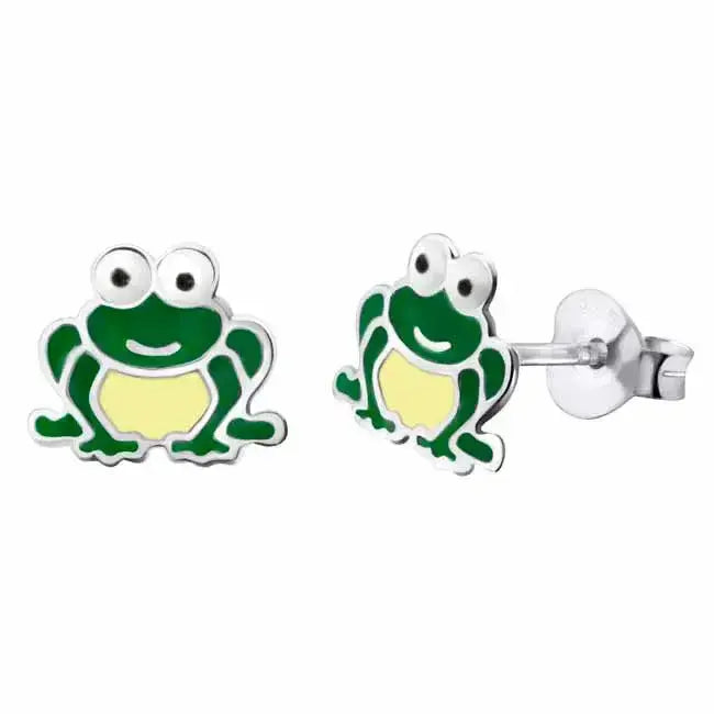 Hopeakorvakorut vihreä sammakko - hopeakorvakorut