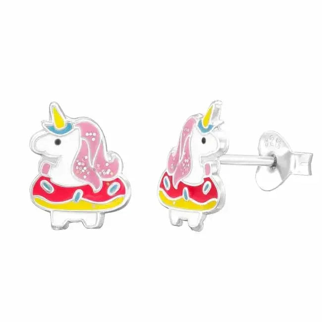 Hopeakorvakorut yksisarvinen ja donitsi HM Koru