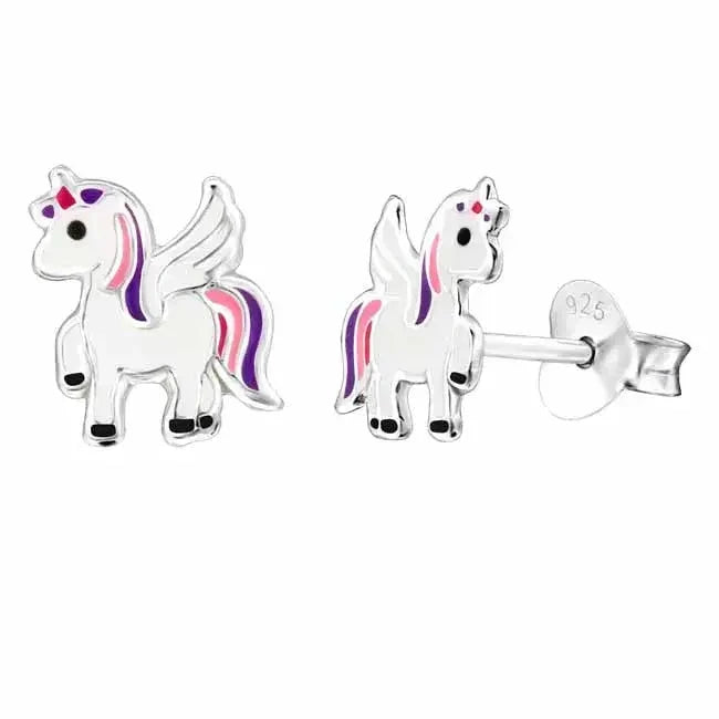 Hopeakorvakorut yksisarvinen violetti HM Koru