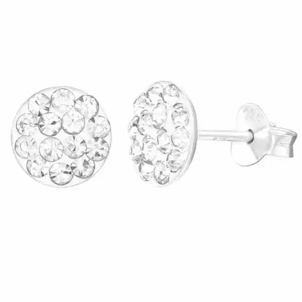 Hopeakorvakorut zirkoni ympyrä 8 mm - hopeakorvakorut