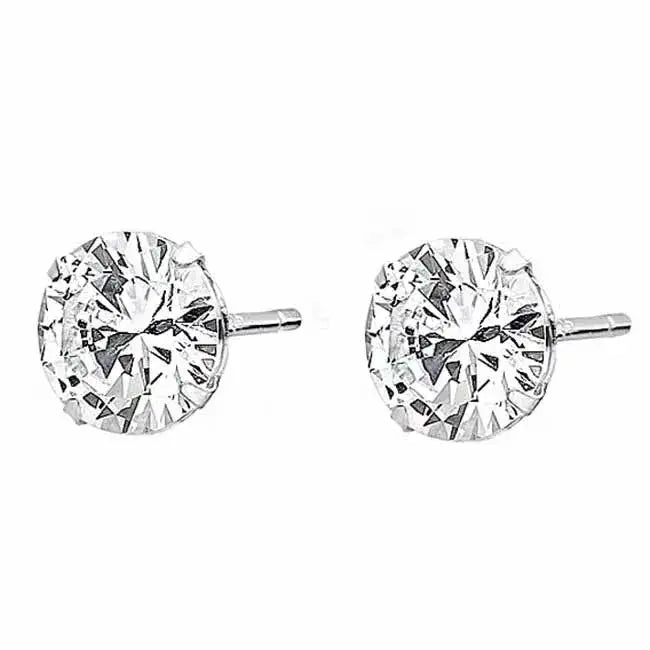 Hopeakorvakorut zirkonianappi 7 mm - hopeakorvakorut