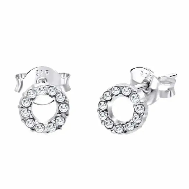 Hopeakorvakorut zirkoniat kehällä - hopeakorvakorut