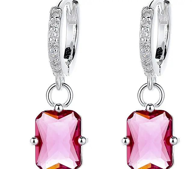 Hopeakorvarenkaat roikkuvat pinkit zirkoniat HM Koru