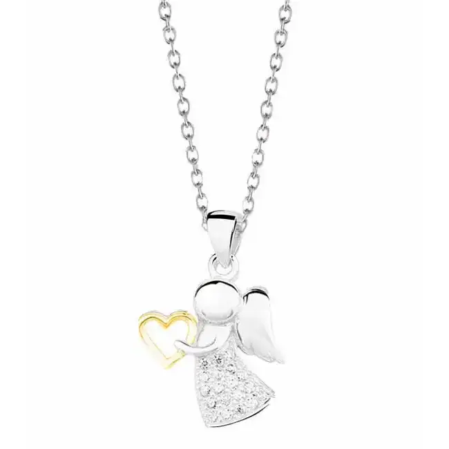 Hopeinen kasteriipus enkeli - hopeakaulakoru