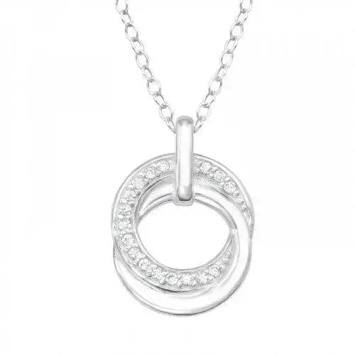 Hopeinen kaulakoru kehät - hopeakaulakoru