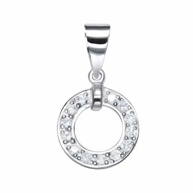 Hopeinen kaulakoru zirkoniarengas - hopeakaulakoru