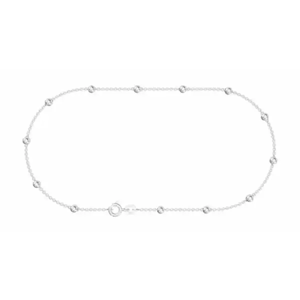 Hopeinen nilkkakoru pallot - nilkkakoru