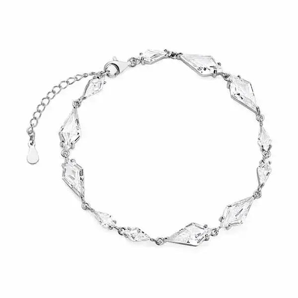 Hopeinen rannekoru kirkkaat korukivet - hopearannekoru