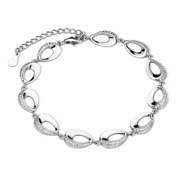 Hopeinen rannekoru zirkoniat - hopearannekoru