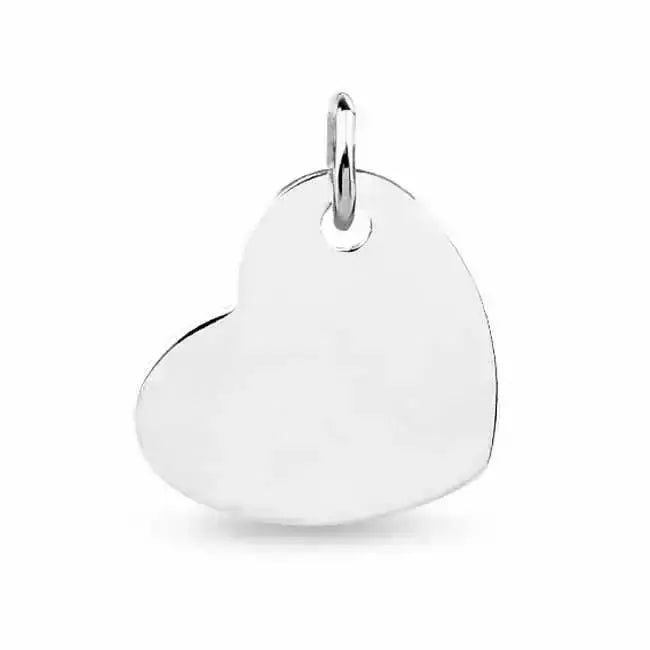 Hopeinen sydänriipus laatta - hopeakaulakoru