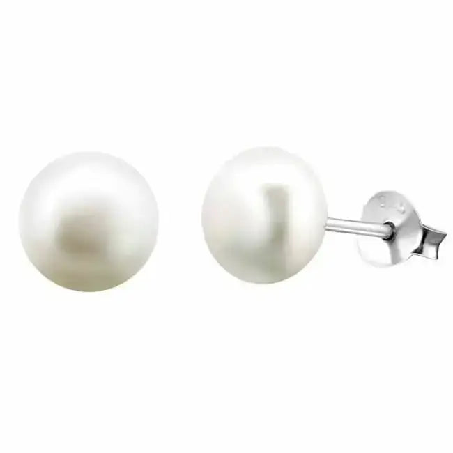 Hopeiset helmikorvakorut 7 mm - hopeakorvakorut