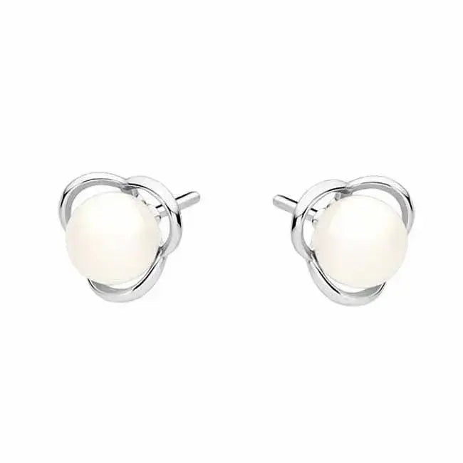 Hopeiset helmikorvakorut - hopeakorvakorut