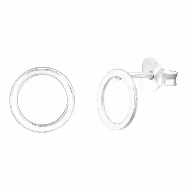 Hopeiset korvakorut kehä - hopeakorvakorut