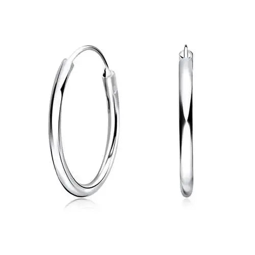 Hopeiset korvarenkaat 1,6 mm - hopeakorvakorut