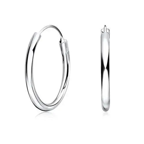 Hopeiset korvarenkaat 2,0 mm - hopeakorvakorut